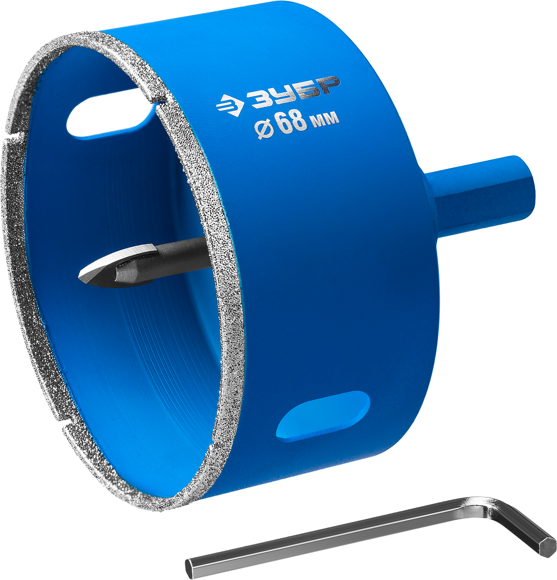 Набор алмазных коронок с оснасткой 20-68 мм ЗУБР 29870-H7_z017, 11 предметов - фото