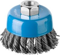 Щетка-крацовка чашечная для УШМ 80 мм, жгутированная проволока 0,8 мм, ЗУБР PROF 35277-080_z02 Щетка-крацовка чашечная для УШМ 80 мм, жгутированная проволока 0,8 мм, ЗУБР PROF 35277-080_z02