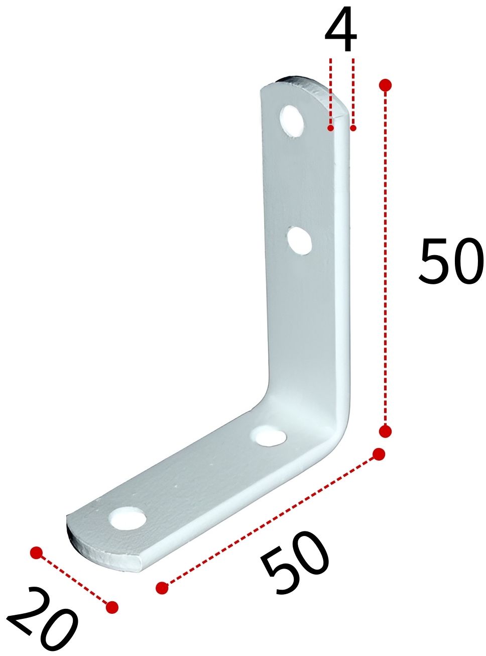 Кронштейн бытовой ПТ 50х50х20 (окрашенный) - фото
