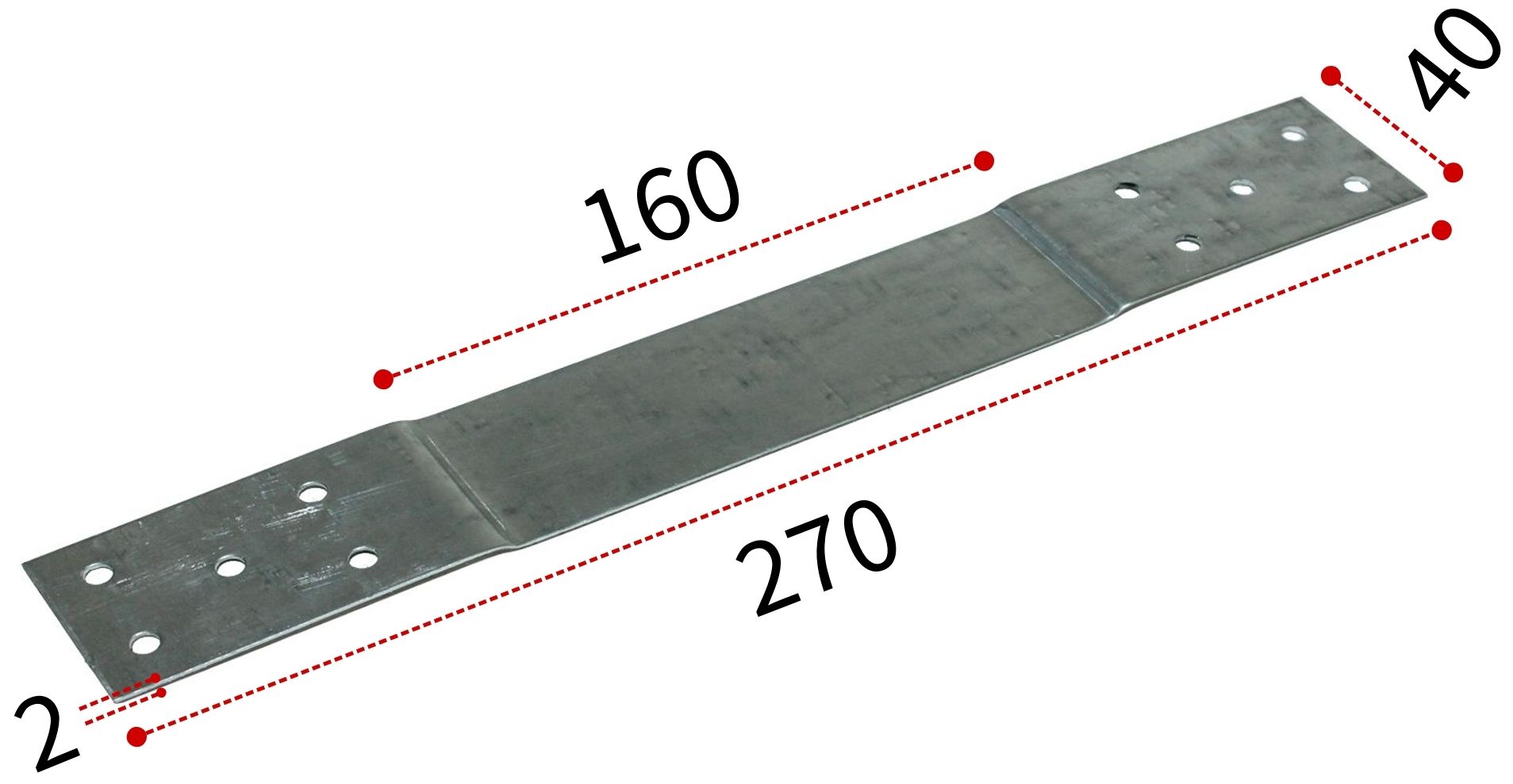 Скользящая опора для стропил №1 270х40х2 мм ПТ, горячий цинк - фото
