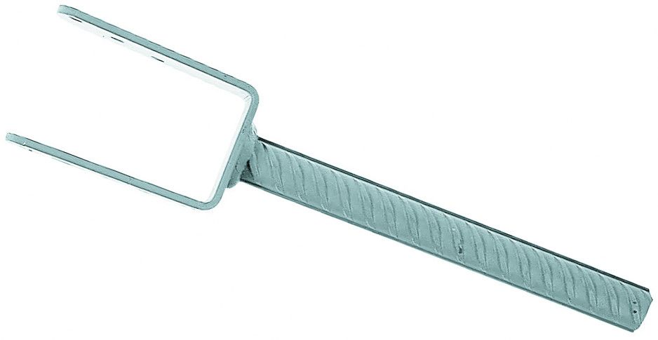 Основание колонны бруса U-образное 100х40х20х200 толщина 4 мм Петротех, оцинкованная сталь - фото