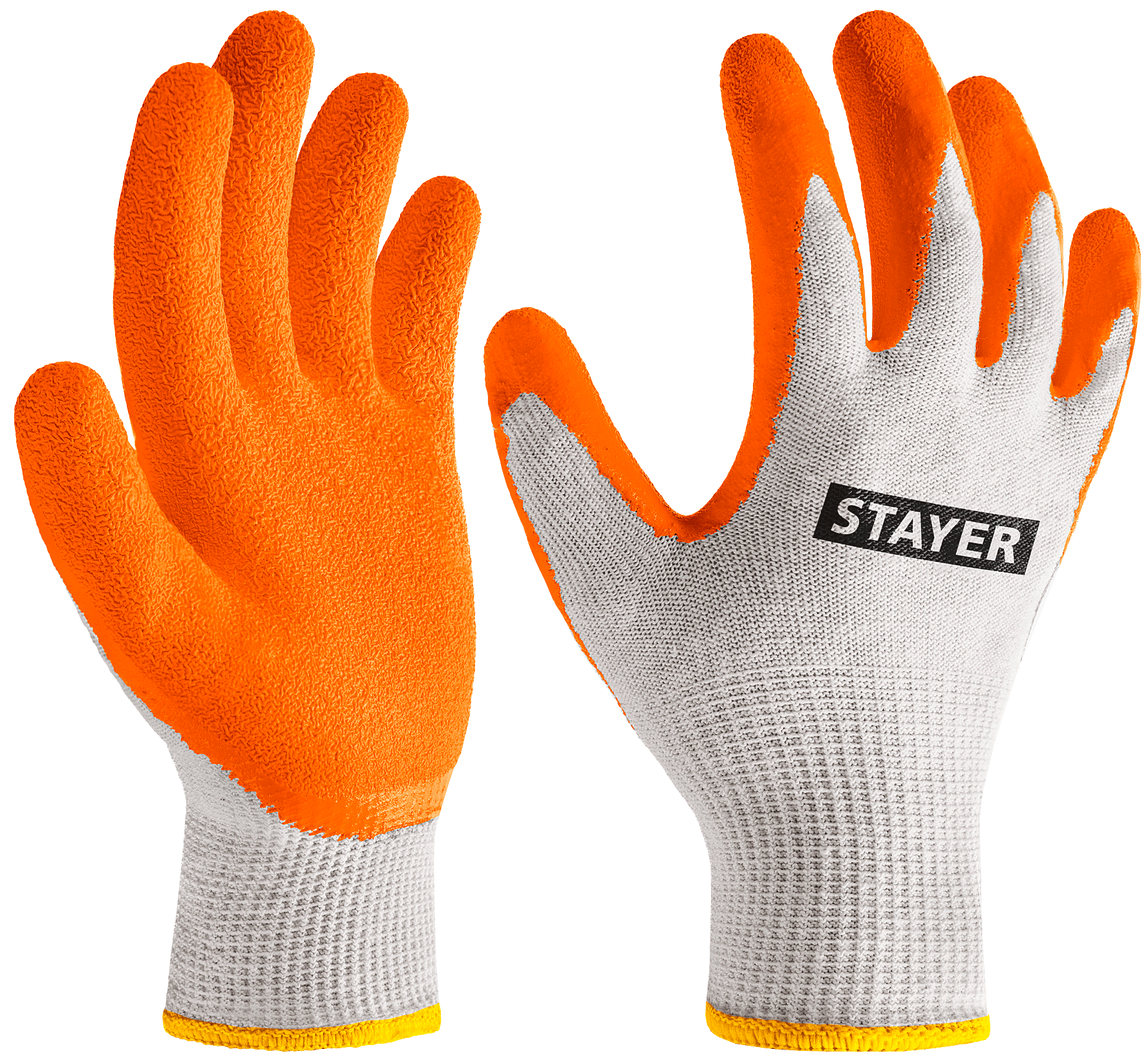 Перчатки хлопчатобумажные с рельефным латексным покрытием S-M Ultra Stayer 11403-S - фото