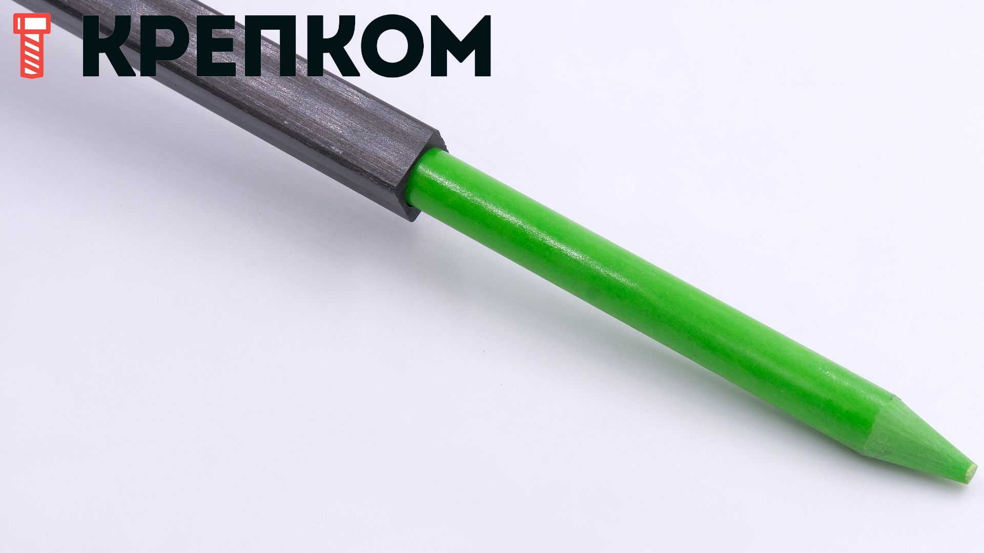Пруток стеклопластиковый 8х2000 мм с заостренным концом, зеленый - фото