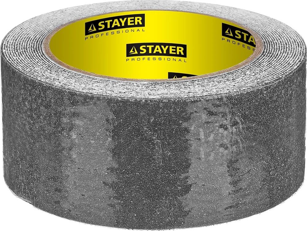 Лента клейкая противоскользящая 50 мм 5 м Stayer ProTape 12270-50-05, чёрная - фото