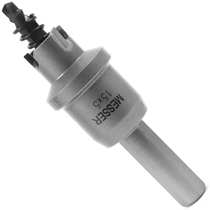 Коронка по металлу ТСТ с центрирующим сверлом и толкающей пружиной Messer, сталь HSS - фото