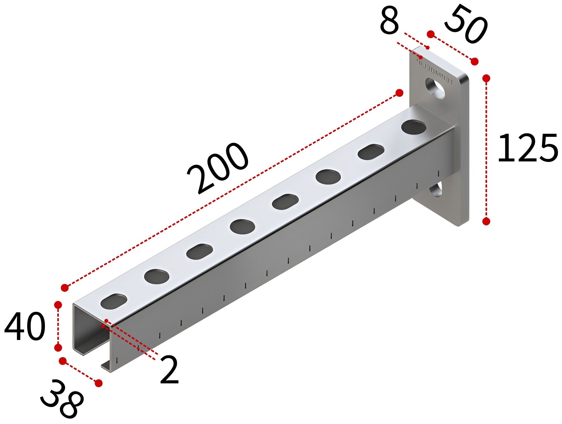 Консоль 38х40х2,0 - 200 TERMOCLIP - фото
