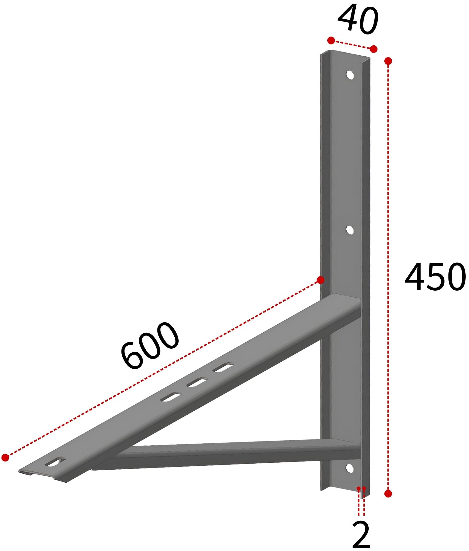 Кронштейн Мартин 600х450х40 мм - фото