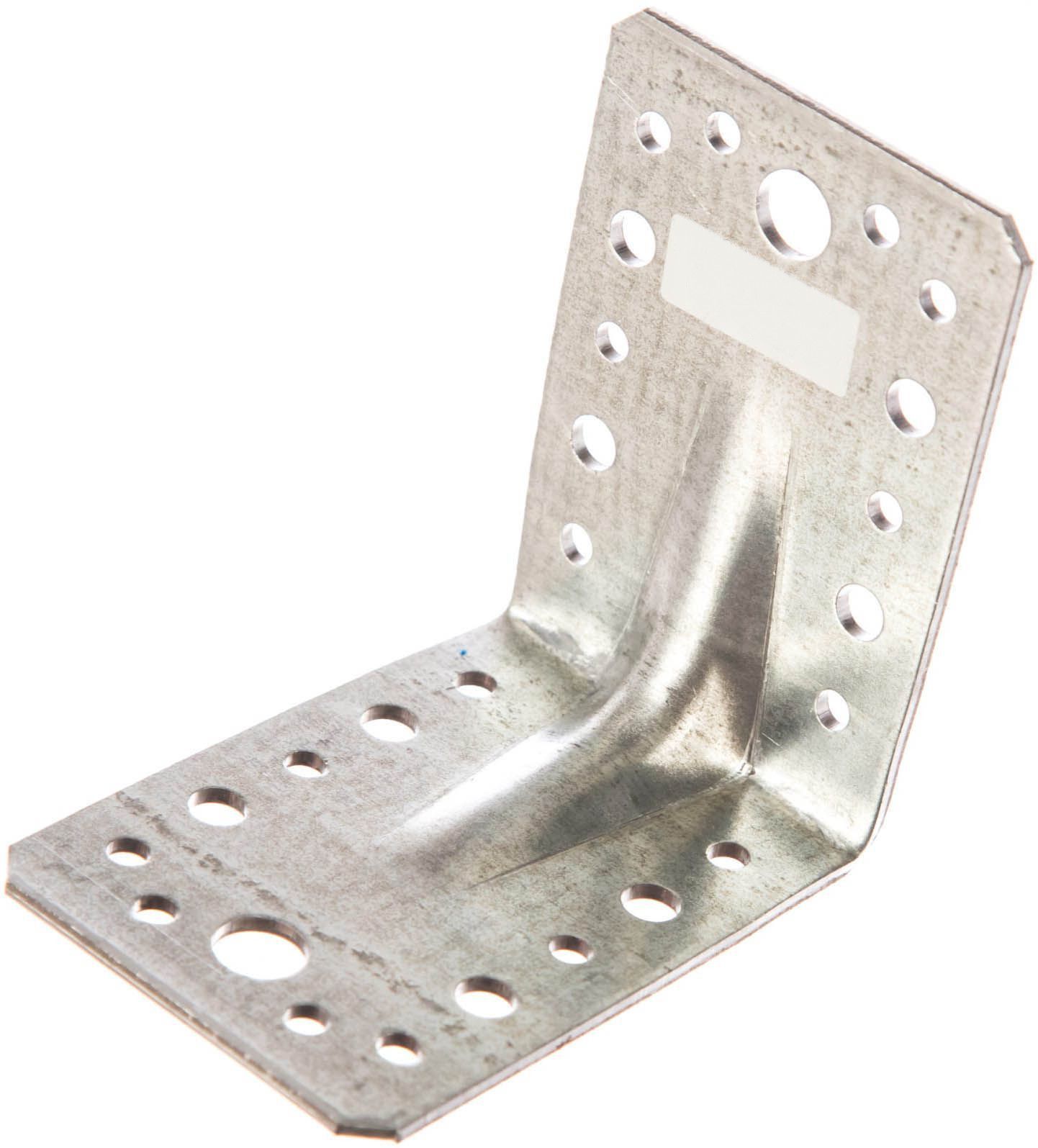 Уголок крепежный усиленный 90х90х65 мм, горячий цинк - фото