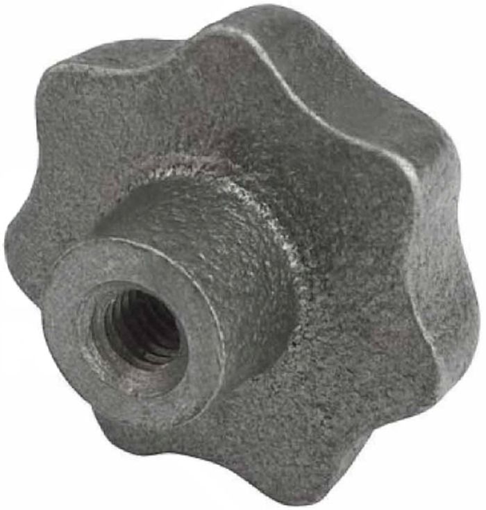 Ручка лепестковая со сквозным отверстием DIN 6336 D, чугун - фото