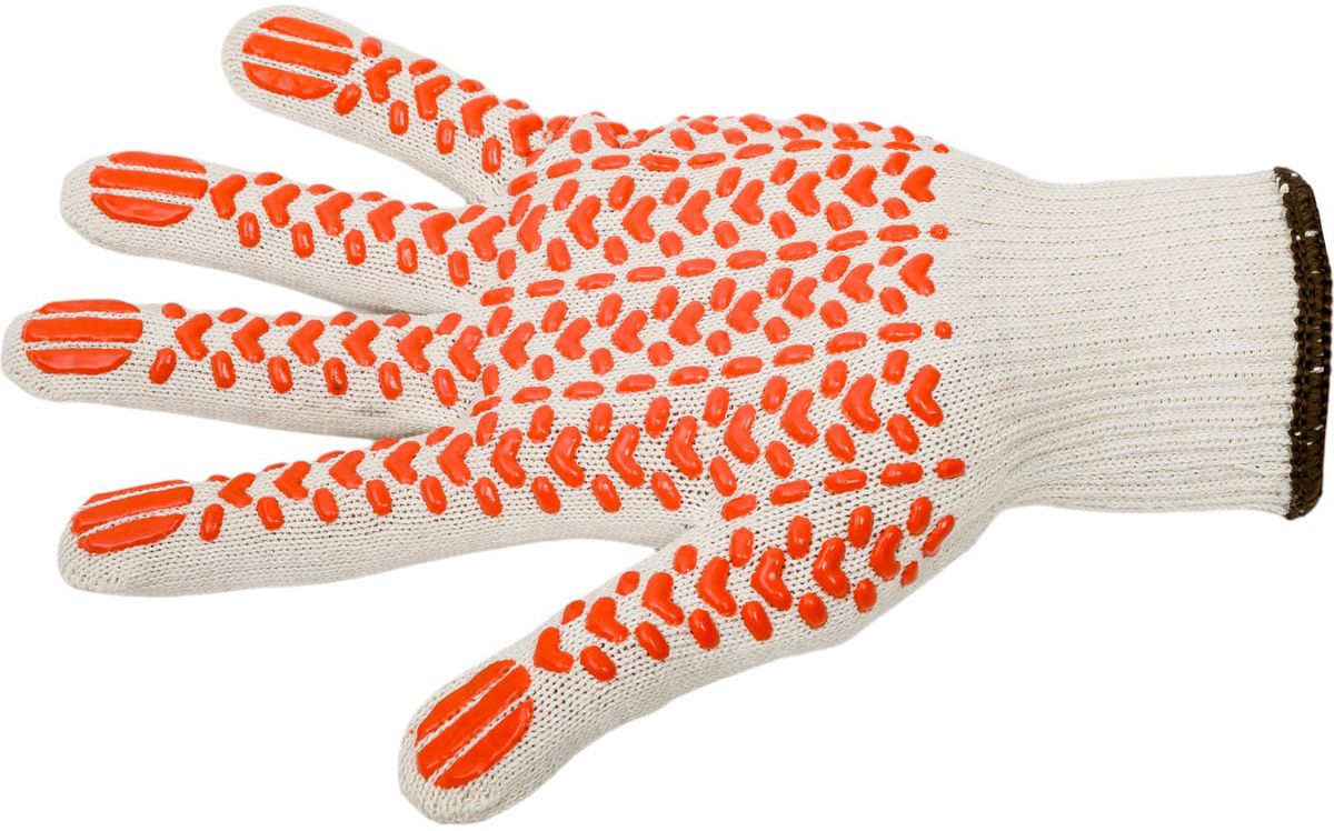 Перчатки хлопчатобумажные L-XL с покрытием протектор Track Stayer 11401-XL - фото