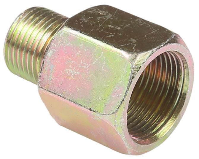 Штуцер-переходник внутренняя/внешняя резьба, оцинкованная сталь - фото