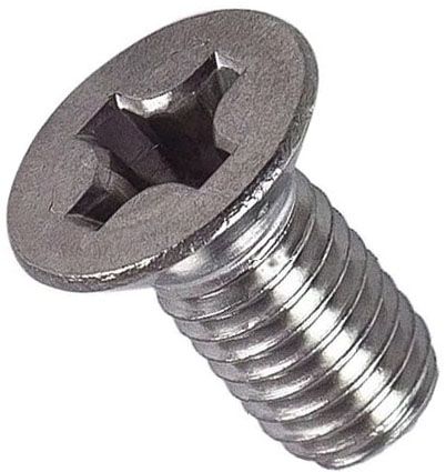 Шуруп с потайной головкой и тупым концом, оцинкованная сталь - фото