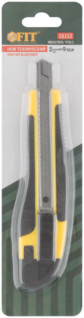Нож технический с автофиксатором 9 мм FIT 10212 - фото