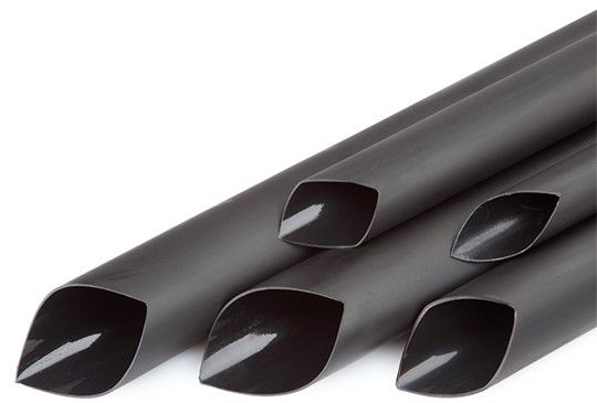 Трубка термоусаживаемая с клеевым слоем, не подавляющая горения ТТК Raychman, черная - фото