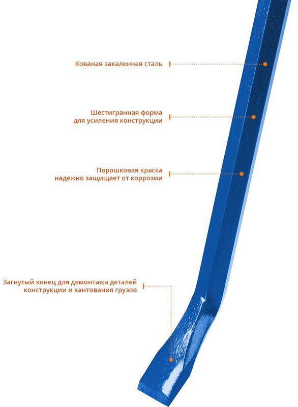Монтировка-лом шестигранный Титан ЗУБР - фото