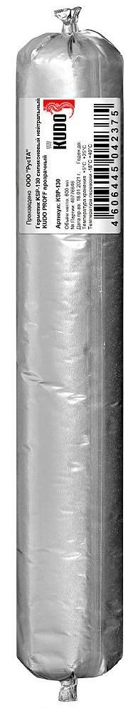 Герметик силиконовый 600 мл PROFF Kudo KSP-130, прозрачный  - фото