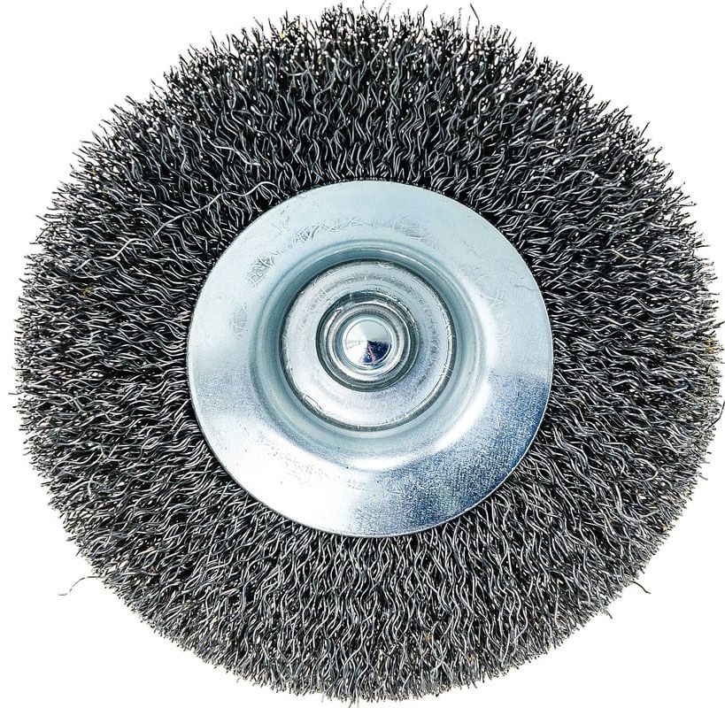 Щетка-крацовка коническая для дрели 100 мм, витая стальная проволока 0,3 мм, ЗУБР PROF 35230-100_z02 - фото