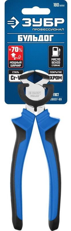 Кусачки тфорцевые180 мм с хромоникелевым покрытием Бульдог ЗУБР 2201-7-18_z02 - фото