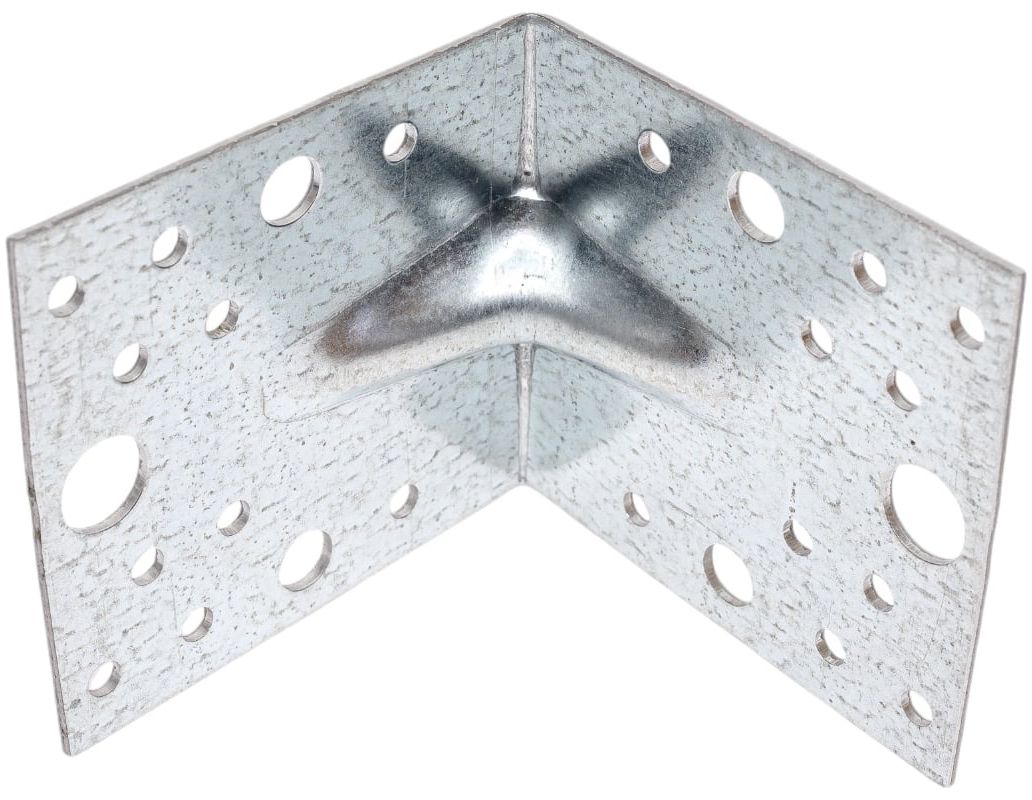 Уголок усиленный 80х80х80х2,0 мм RKPL13 горячий цинк, 20 шт - фото