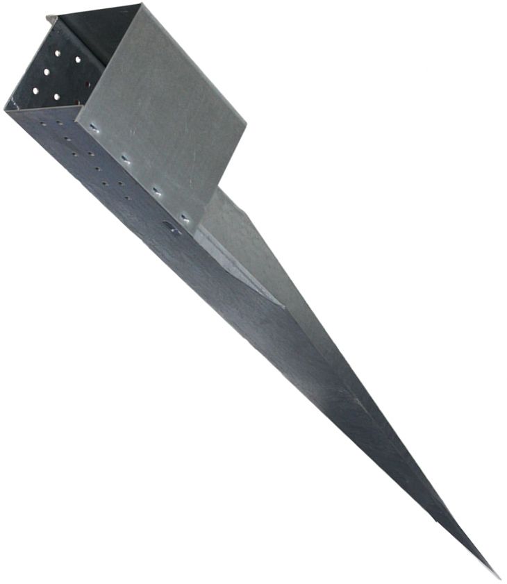 Забивное основание столба ''Русский штык'' ПТ, горячий цинк - фото