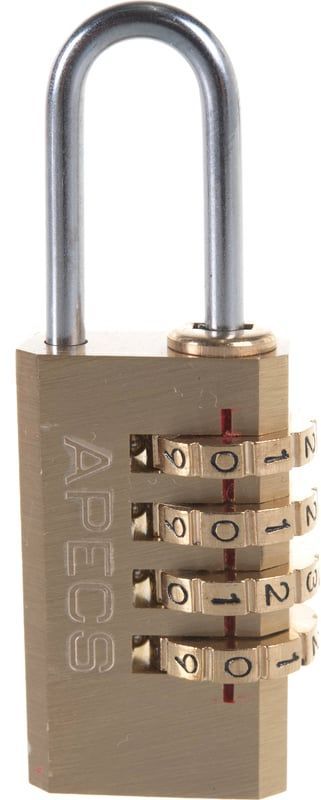 Замок навесной кодовый APECS PDB-40-21-CODE, латунь - фото