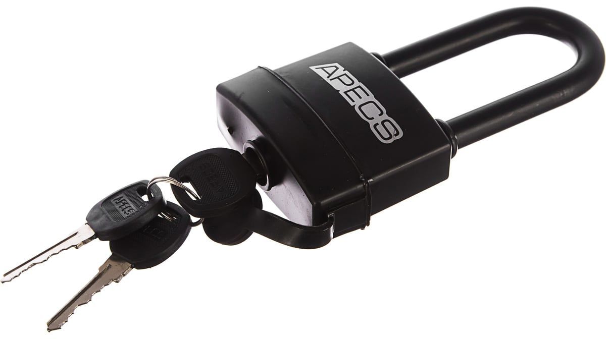 Замок навесной влагостойкий с удлиненной дужкой APECS PDR-50, чугун - фото