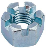 Гайка дюймовая корончатая UNF 5/8"-18 DIN 935 оцинк Гайка дюймовая корончатая UNF 5/8"-18 DIN 935 оцинк