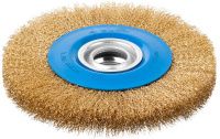 Щетка-крацовка дисковая для ТШС 200 мм, витая стальная латунированная проволока 0,3 мм, ЗУБР PROF 35186-200_z01 Щетка-крацовка дисковая для ТШС 200 мм, витая стальная латунированная проволока 0,3 мм, ЗУБР PROF 35186-200_z01
