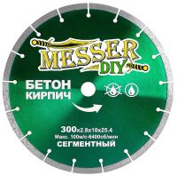 Диск алмазный сегментный для бетона и кирпича 300 мм, Messer-DIY 01.300.024 Диск алмазный сегментный для бетона и кирпича 300 мм, Messer-DIY 01.300.024