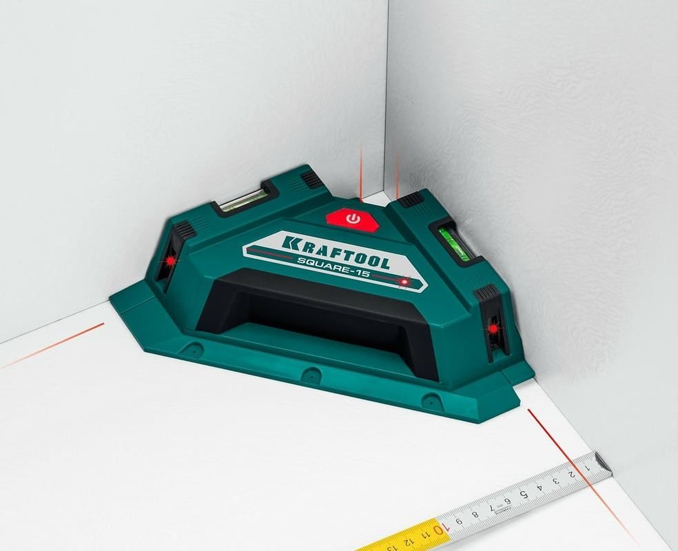 Угольник лазерный для укладки кафеля Kraftool Square-15 34705 - фото