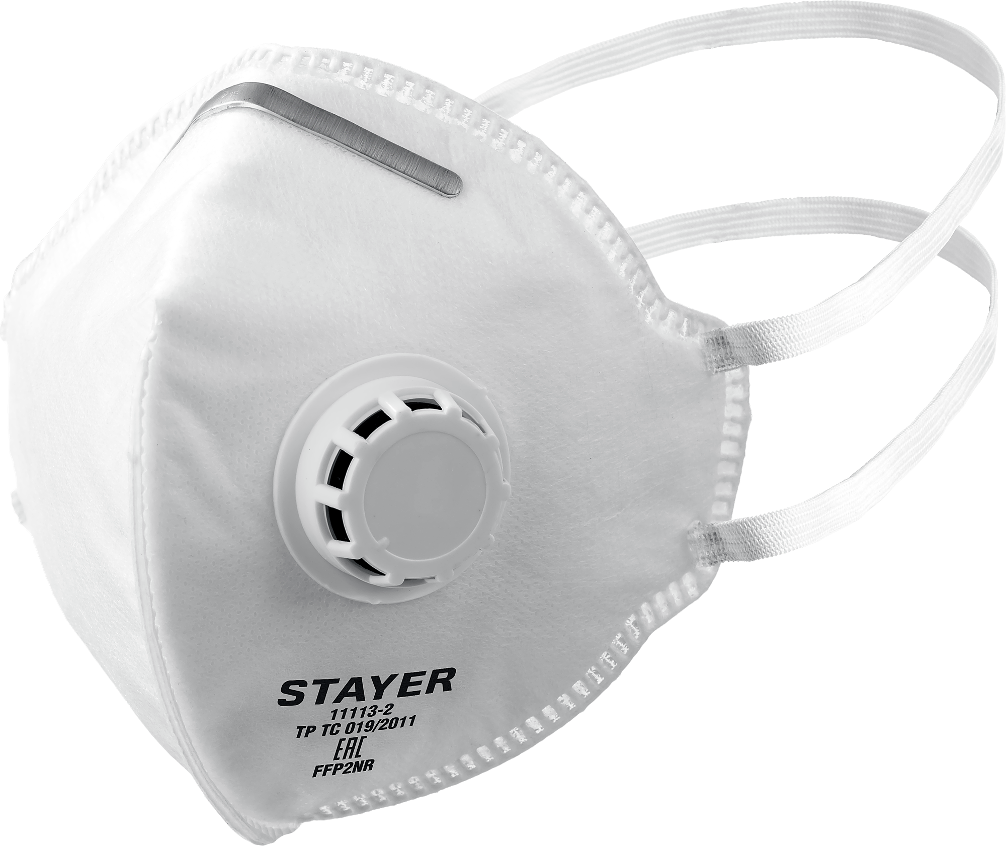Полумаска фильтрующая плоская с клапаном FV-95, класс защиты FFP2 Stayer 11113-2_z01 - фото