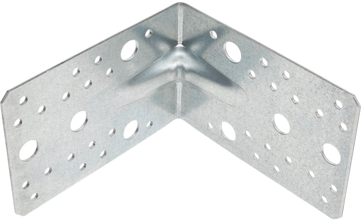 Уголок усиленный 130х130х90х2,0 мм RKPL7 горячий цинк, 20 шт - фото