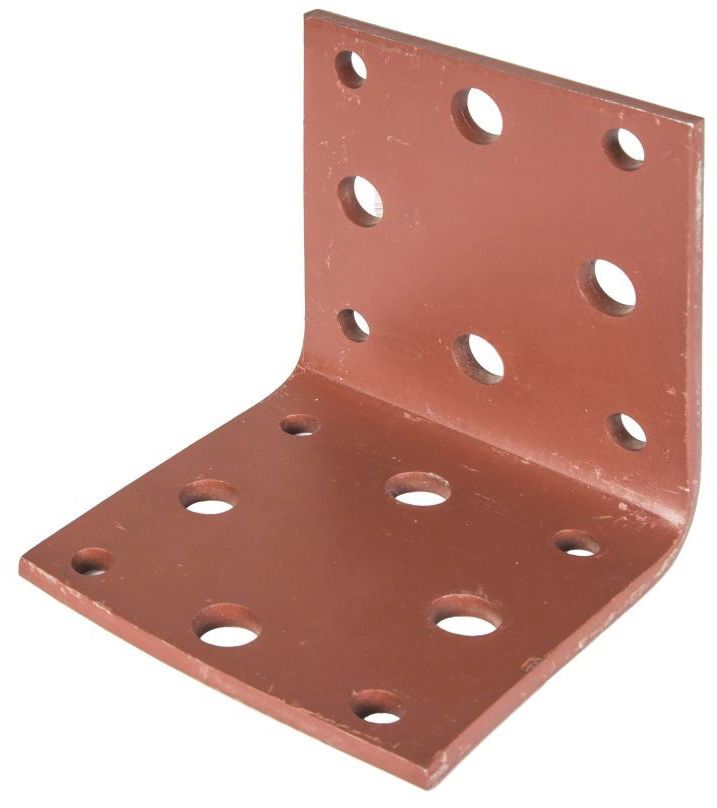Уголок крепежный 100х100х100х6 мм, покрытие грунт - фото