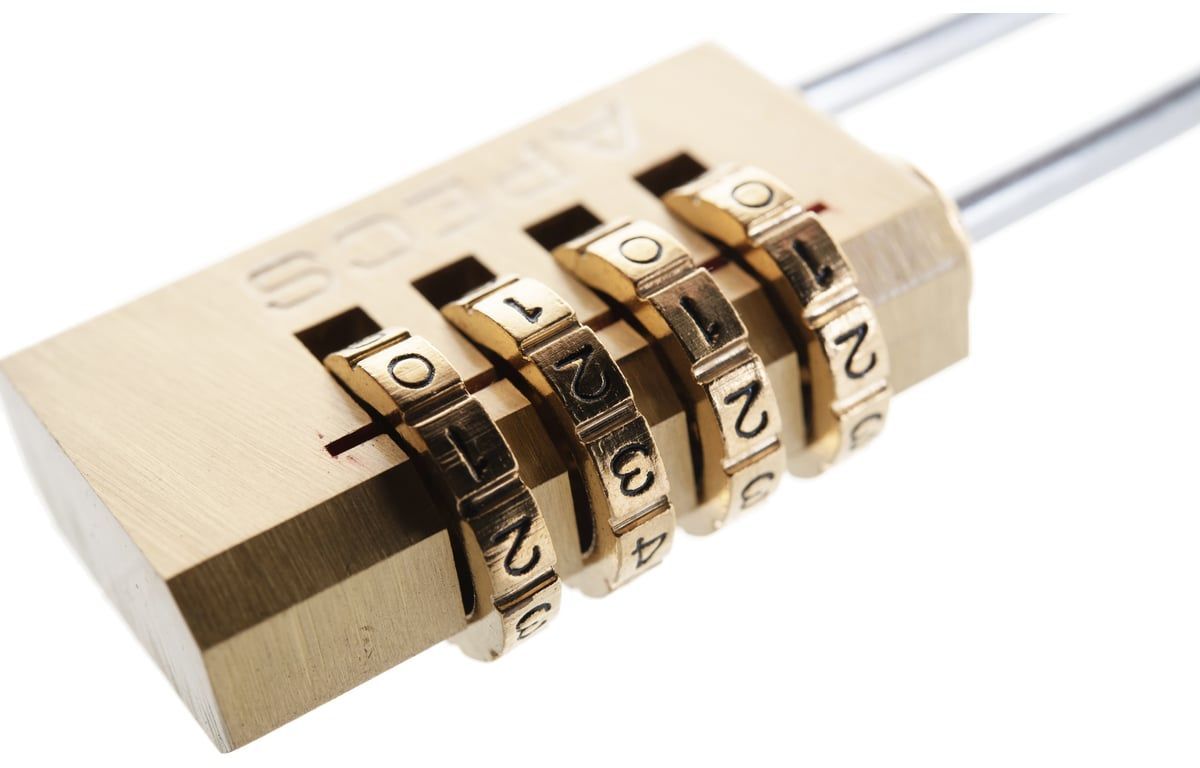 Замок навесной кодовый APECS PDB-40-21-CODE, латунь - фото