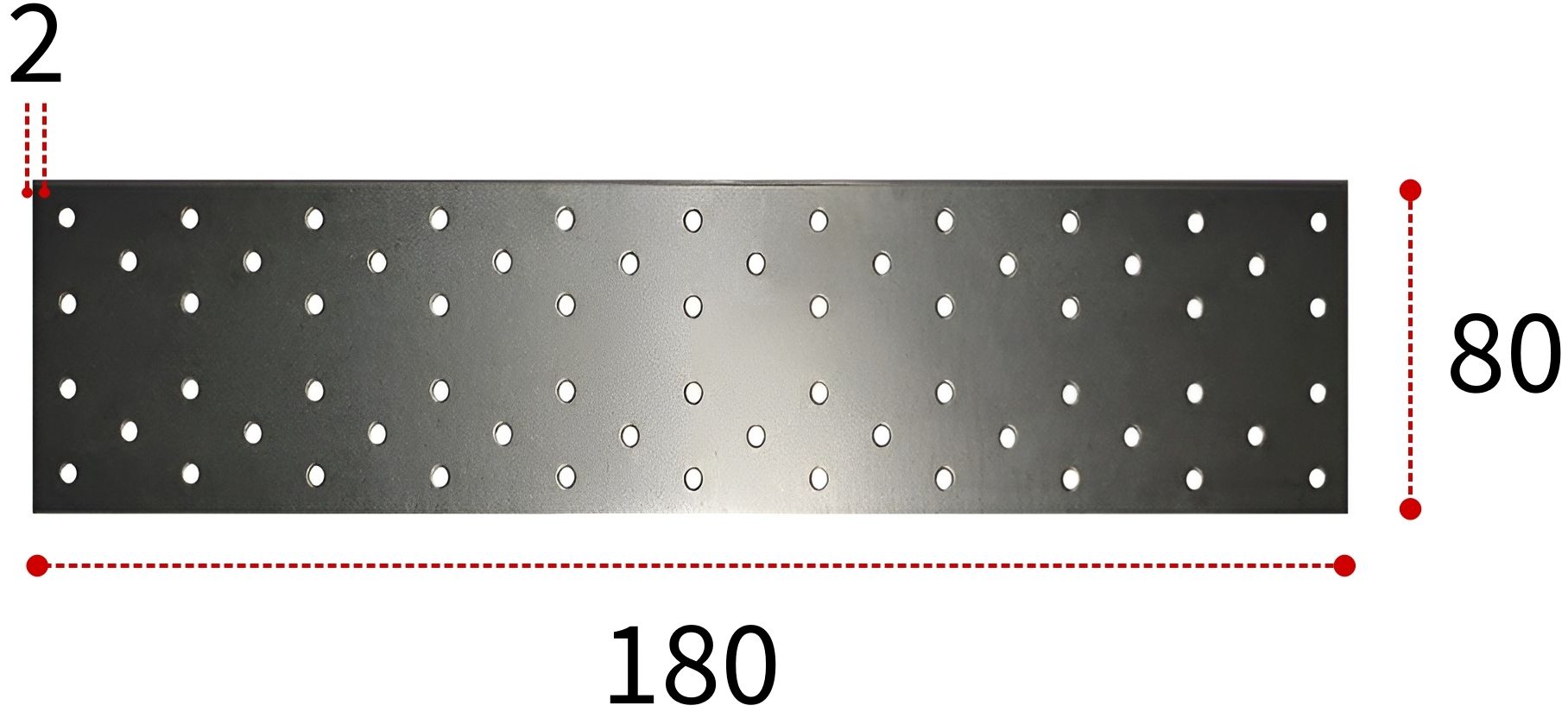 Соединительная пластина ПТ 180х80х2 мм, горячий цинк - фото
