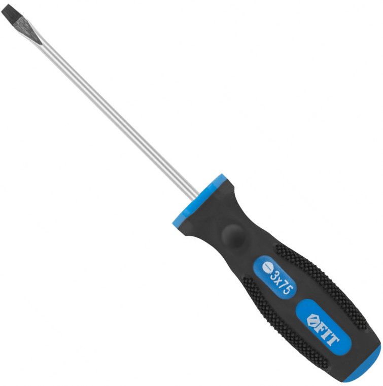 Отвертка с прорезиненной ручкой SL FIT Универсал, хромованадиевая сталь - фото