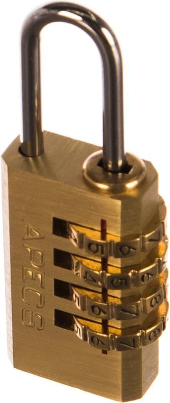 Замок навесной кодовый APECS PDB-40-21-CODE, латунь - фото