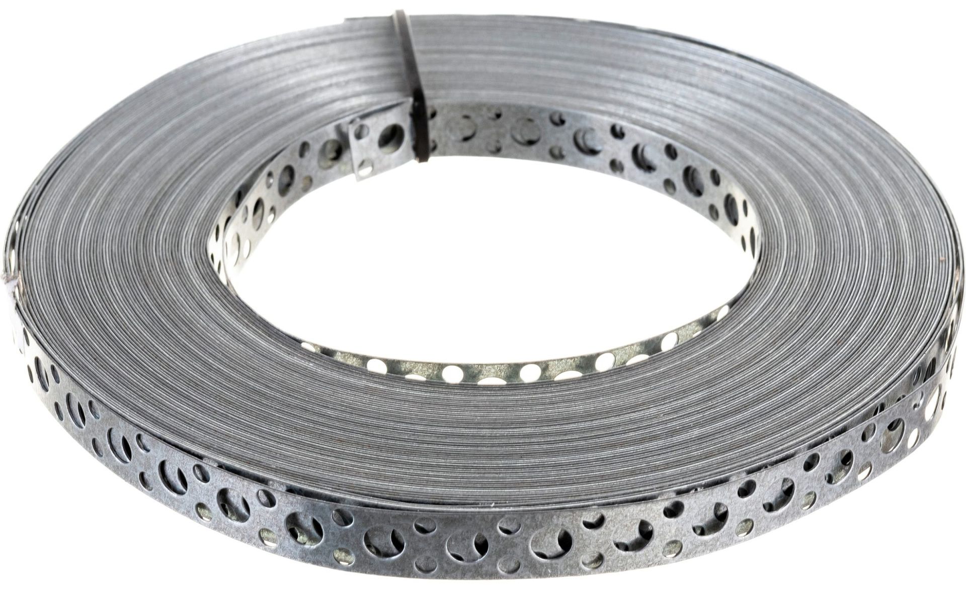 Лента перфорированная прямая ОЛП 12х0,7 мм (5 м), оцинкованная сталь - фото