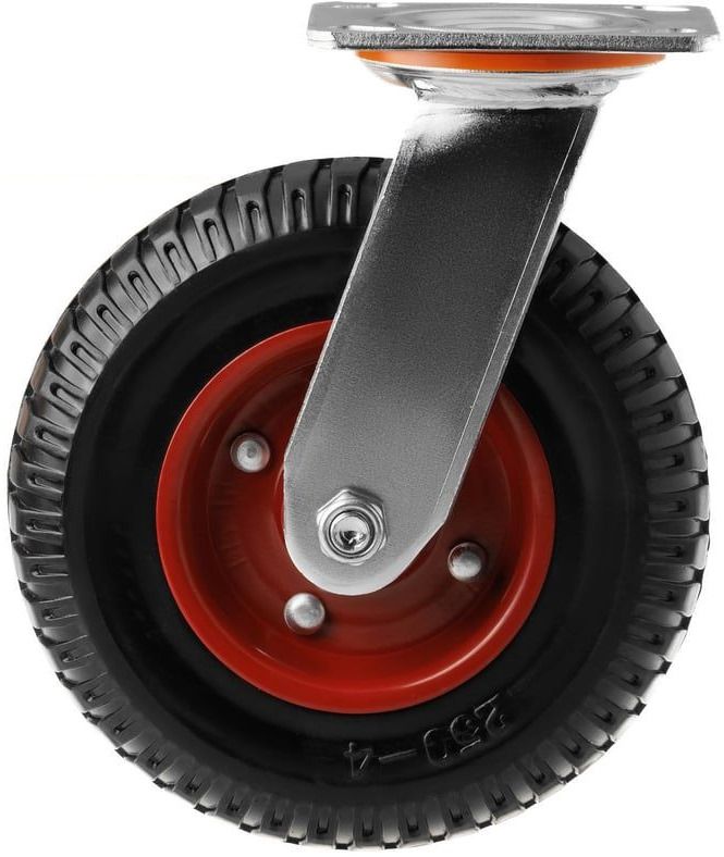 Колесо большегрузное поворотное с резиновым протектором 200 мм PS 200 - фото