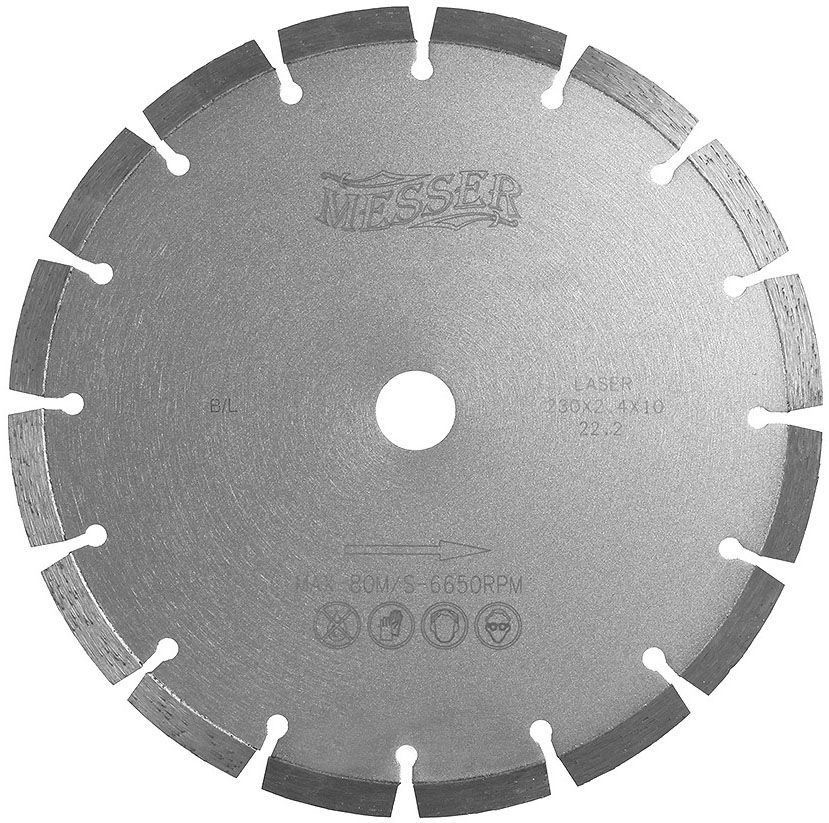 Диск алмазный сегментный B/L для бетона, Messer - фото