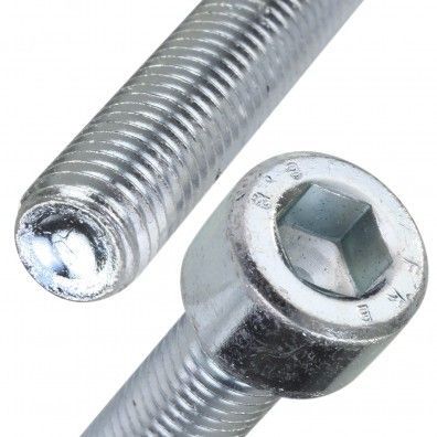 Винт (болт) с цилиндрической головкой и внутренним шестигранником DIN 912 (ISO 4762) Reyher, класс прочности 8.8, оцинкованная сталь - фото