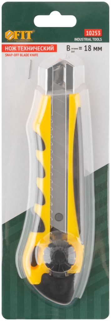 Нож технический с винтовым фиксатором 18 мм FIT 10253 - фото