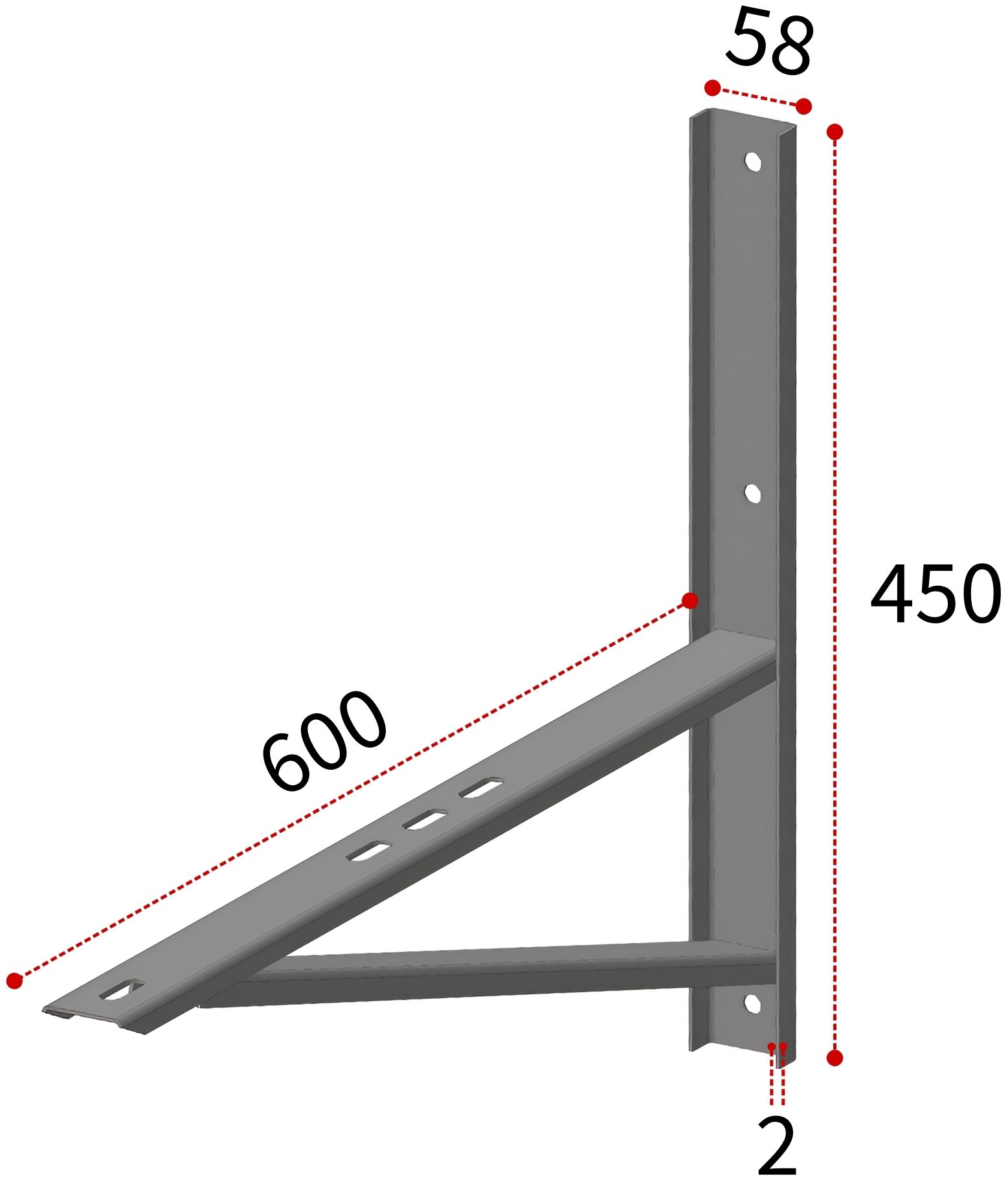 Кронштейн Мартин 600х450х58 мм - фото