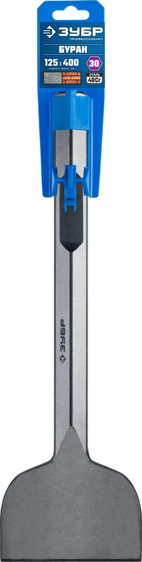 Зубило лопаточное 125х400 мм HEX 28 ЗУБР БУРАН 29372-125-400 - фото