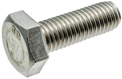 Болт дюймовый с полной резьбой UNF 7/16-20 х 5/8 (15,9 мм) DIN 933, нержавеющая сталь А4 - фото
