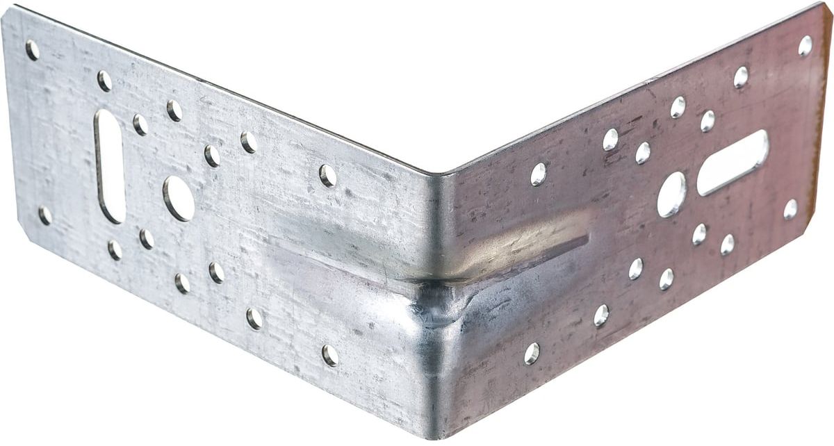 Уголок усиленный 145х145х65х2,0 мм RKPL10 горячий цинк, 20 шт - фото