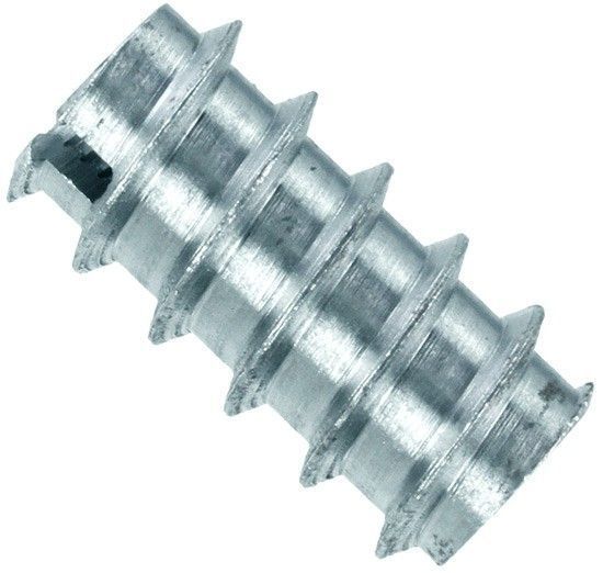 Муфта (гайка) мебельная резьбовая М6х12 DIN 7965, оцинкованная сталь, 500 шт - фото