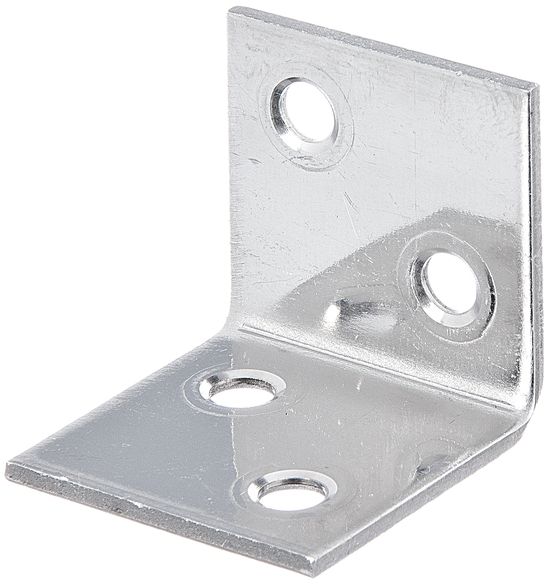 Уголок крепежный мебельный 30х30х30 мм Gah Alberts 361075, нержавеющая сталь - фото