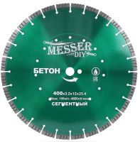 Диск алмазный сегментный для бетона и кирпича 400 мм, Messer-DIY 01.400.024 Диск алмазный сегментный для бетона и кирпича 400 мм, Messer-DIY 01.400.024