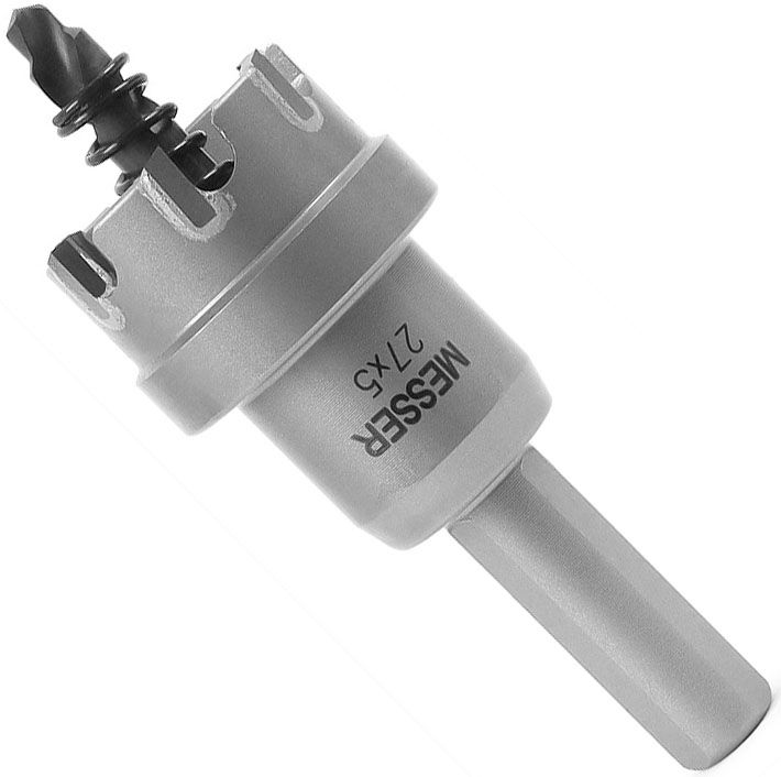 Коронка по металлу ТСТ с центрирующим сверлом и толкающей пружиной Messer, сталь HSS - фото